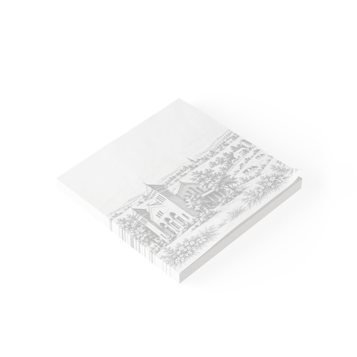 Lancaster Post-it® Note Pad — Toile Pattern | Soft Black