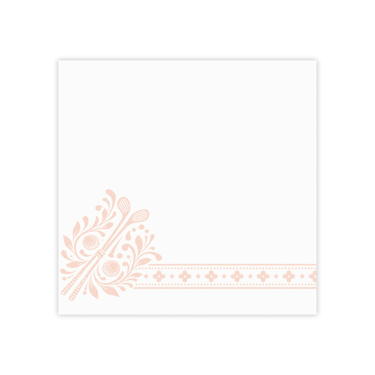 Golf Post-it® Note Pad — Western Bandana Pattern | Turkish Red