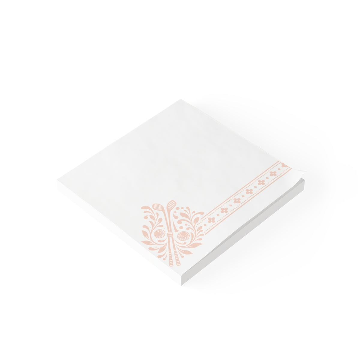 Golf Post-it® Note Pad — Western Bandana Pattern | Turkish Red